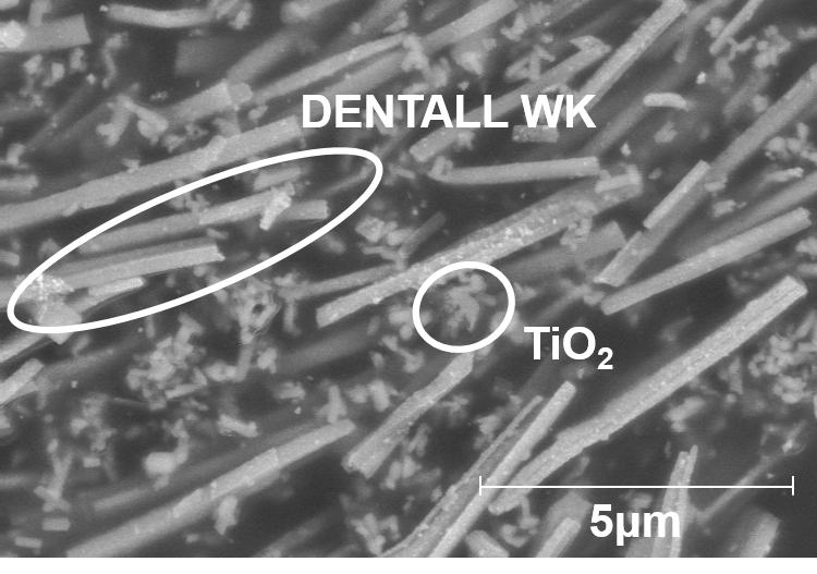 Dispersion of DENTALL (surface of coating film)