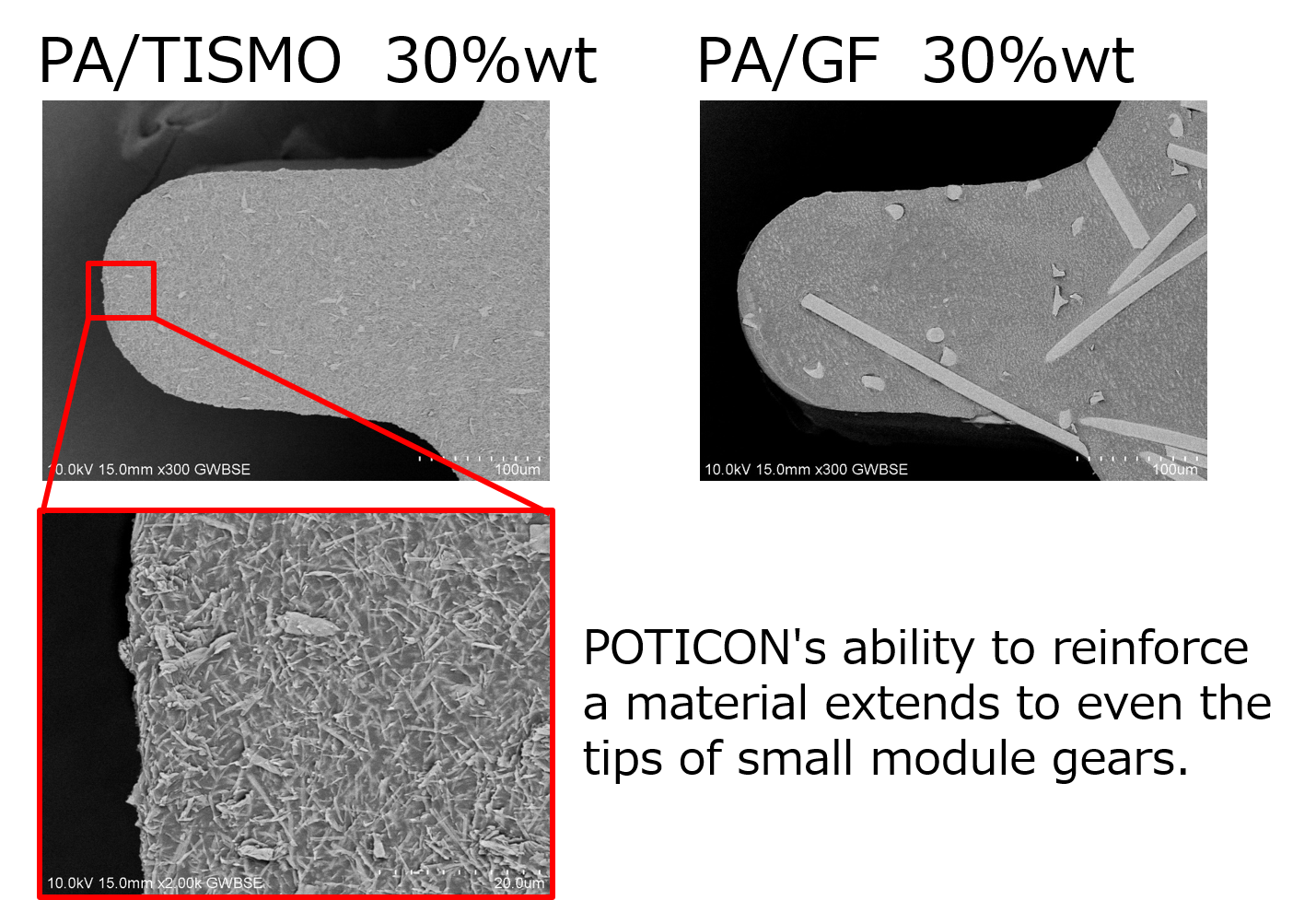 Poticons can be reinforced to the tips of the teeth of small module gears Image