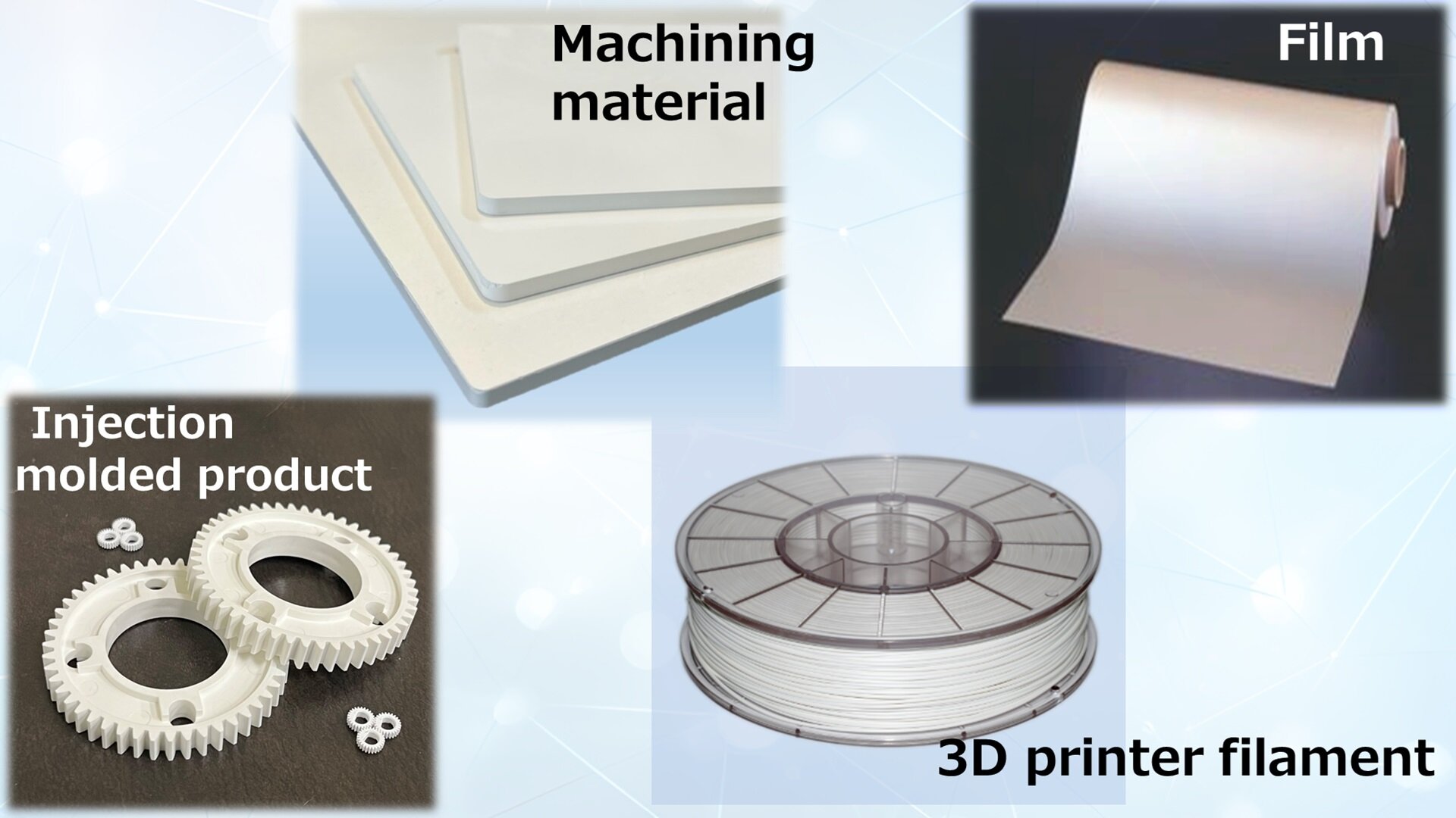 Application to resin compound materials and processed products