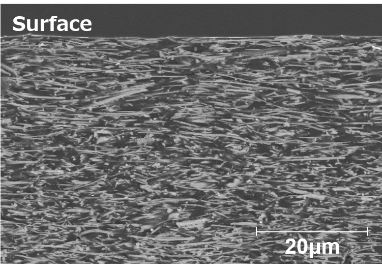 Dispersion of DENTALL (cross section of coating film)
