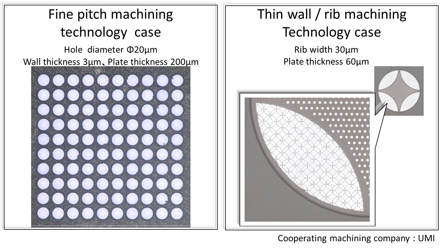 Micromachinability of POTICON plate materials